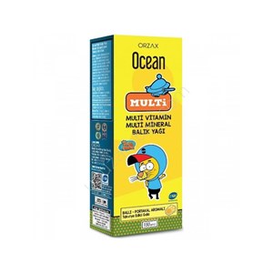 Ocean Omega 3 Portakallı Balık Yağı Şurubu Kral Şakir 150 ml