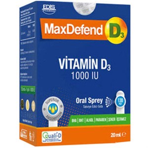 Edis Pharma MaxDefend Vitamin D3 1000IU Oral 20 ml Sprey