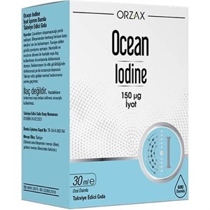 Orzax Ocean Iodine 150 μg İyot Takviye Edici Gıda 30 ml