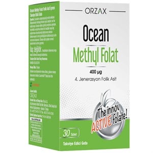 Orzax Ocean Methyl Folat Folik Asit 30 Tablet Gıda Takviyesi