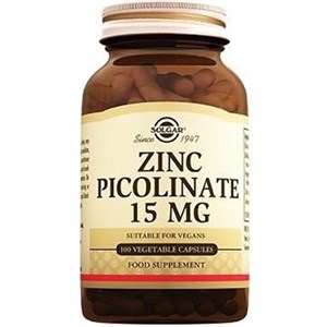 Solgar Zinc Picolinate 15 mg 100 Tablet Çinko Takviyesi