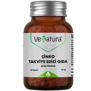 Venatura Çinko Pikolinat 60 Kapsül Çinko İçeren Gıda Takviyesi