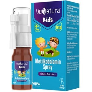Venatura Kids Metilkobalamin Sprey 5 ML Çocuklar İçin Gıda Takviyesi