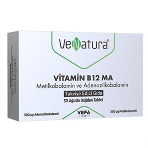 Venatura Vitamin B12 MA Metilkobalamin ve Adenozilkobalamin 30 Tablet